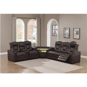 Cheers x8698m casual outlet reclining sectional sofa